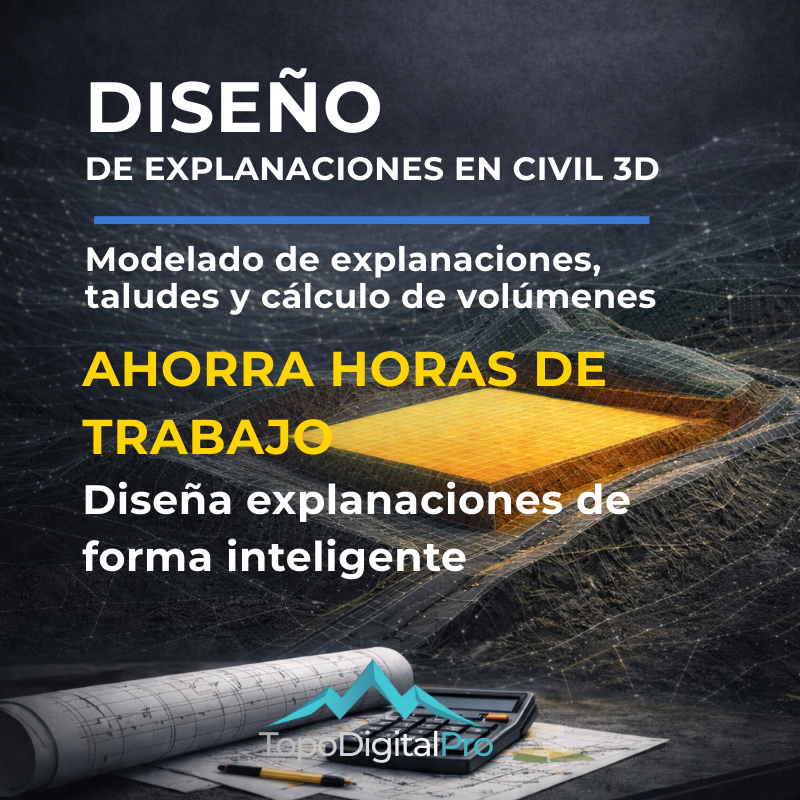 Explanaciones en Civil 3D | Modelado de explanaciones, taludes y cálculo de volúmenes